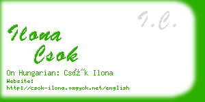 ilona csok business card